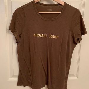 Michael Kors Army Green w/ Gold Detailing Top sz M
